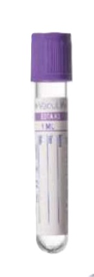ВакуЛайф Одноразові вакуумні пробірки для забору крові, К3 ЕДТА, 13×75 мм (mm), 1 мл (ml)